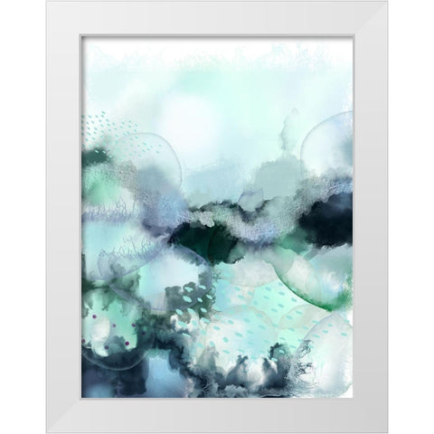 Evolving Ocean 1 White Modern Wood Framed Art Print by Urban Epiphany