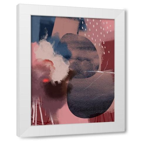 Warm Hues White Modern Wood Framed Art Print by Urban Epiphany