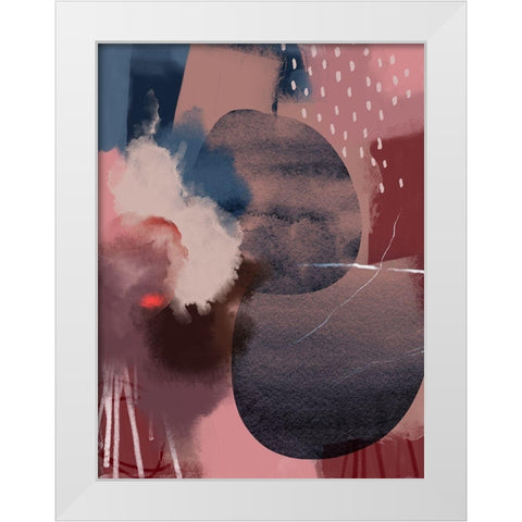 Warm Hues White Modern Wood Framed Art Print by Urban Epiphany