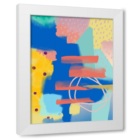 Summer Scandi White Modern Wood Framed Art Print by Urban Epiphany