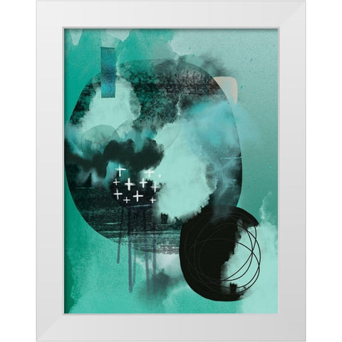 Still Tones White Modern Wood Framed Art Print by Urban Epiphany