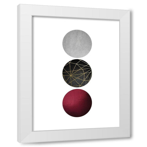 Burg Black Geo 1 White Modern Wood Framed Art Print by Urban Epiphany