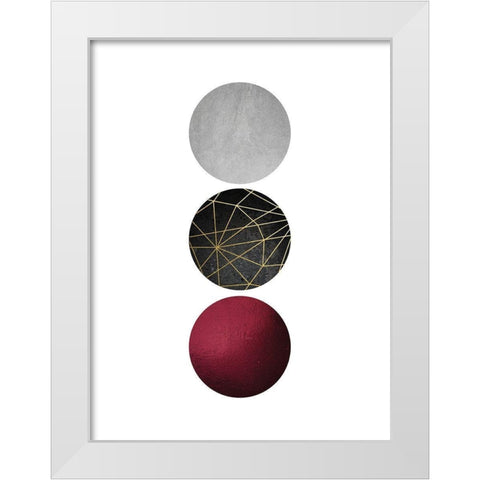 Burg Black Geo 1 White Modern Wood Framed Art Print by Urban Epiphany