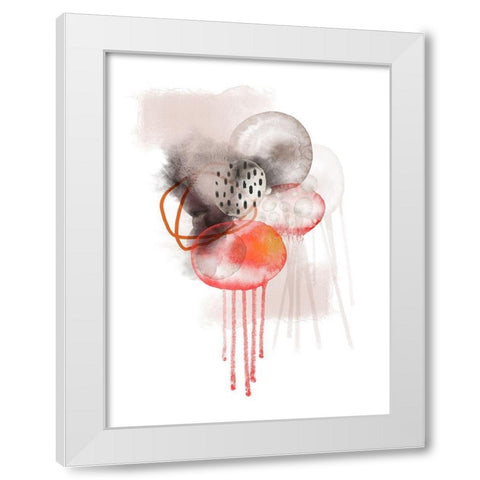 Neutral Space White Modern Wood Framed Art Print by Urban Epiphany