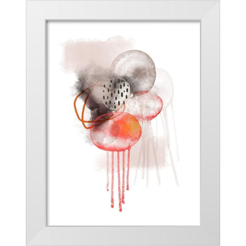 Neutral Space White Modern Wood Framed Art Print by Urban Epiphany