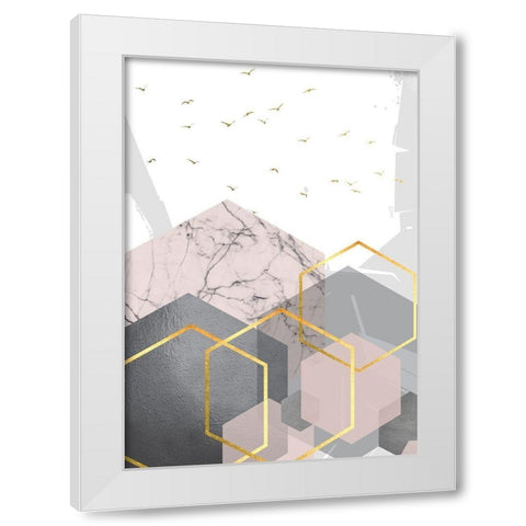 PGG Abstract Landscape 2 White Modern Wood Framed Art Print by Urban Epiphany