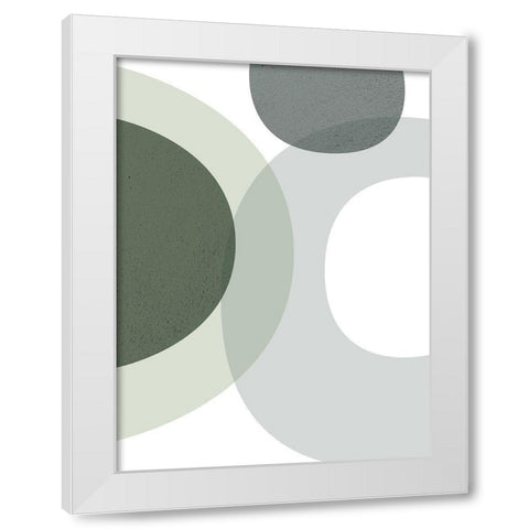 MidCentury ColorDew White Modern Wood Framed Art Print by Urban Epiphany