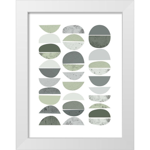 Mid Century ColorDew 2 White Modern Wood Framed Art Print by Urban Epiphany