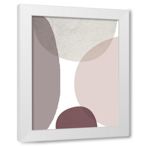 Mid Century ColorDew Burgundy 3 White Modern Wood Framed Art Print by Urban Epiphany