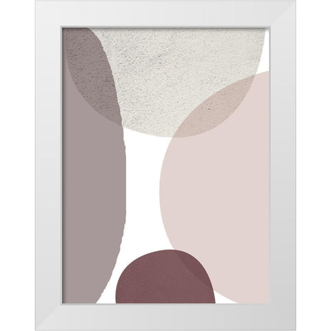 Mid Century ColorDew Burgundy 3 White Modern Wood Framed Art Print by Urban Epiphany