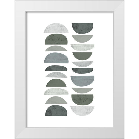 Mid Century ColorDew 4 White Modern Wood Framed Art Print by Urban Epiphany