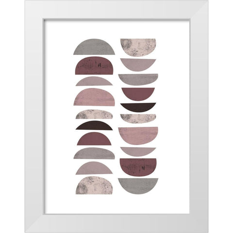 Mid Century ColorDew Burgundy 4 White Modern Wood Framed Art Print by Urban Epiphany