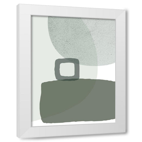 Mid Century ColorDew 5 White Modern Wood Framed Art Print by Urban Epiphany