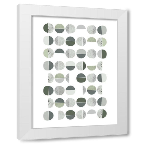 Mid Century ColorDew 7 White Modern Wood Framed Art Print by Urban Epiphany