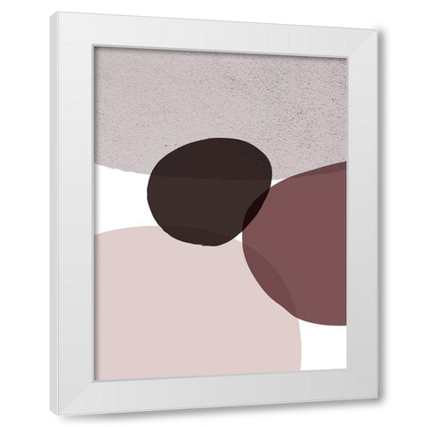 Mid Century ColorDew Burgundy 9 White Modern Wood Framed Art Print by Urban Epiphany