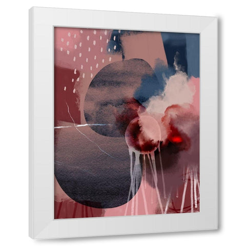 Warm Hues 2 White Modern Wood Framed Art Print by Urban Epiphany