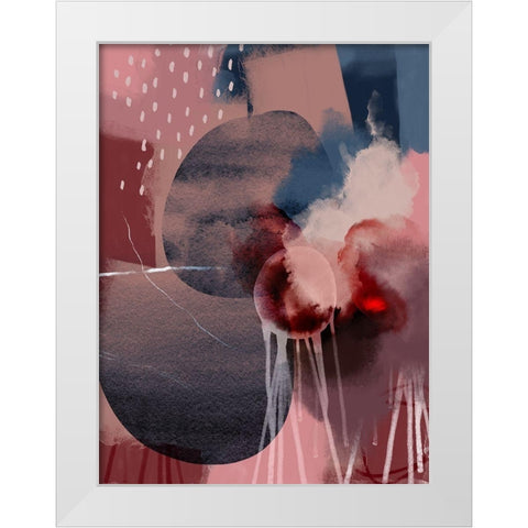 Warm Hues 2 White Modern Wood Framed Art Print by Urban Epiphany