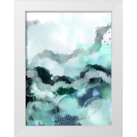 Evolving Ocean New White Modern Wood Framed Art Print by Urban Epiphany