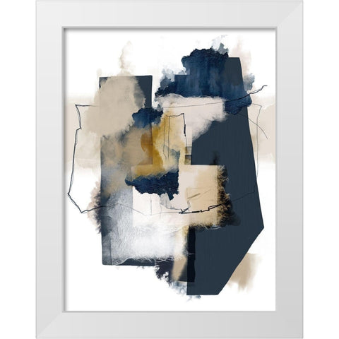 Unexpected Reality Neutral Tones White Modern Wood Framed Art Print by Urban Epiphany