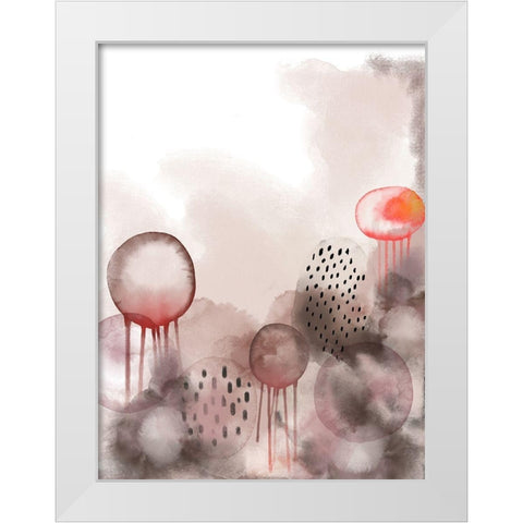 Harmonious White Modern Wood Framed Art Print by Urban Epiphany