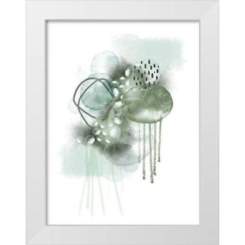 Green Daydream White Modern Wood Framed Art Print by Urban Epiphany