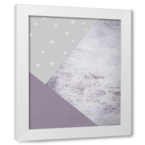 Purple Mountains 3 White Modern Wood Framed Art Print by Urban Epiphany