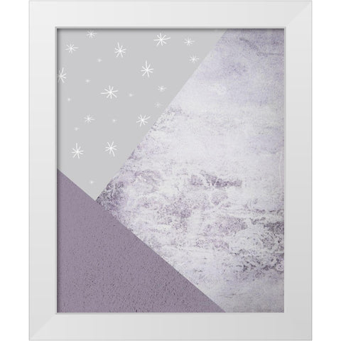 Purple Mountains 3 White Modern Wood Framed Art Print by Urban Epiphany