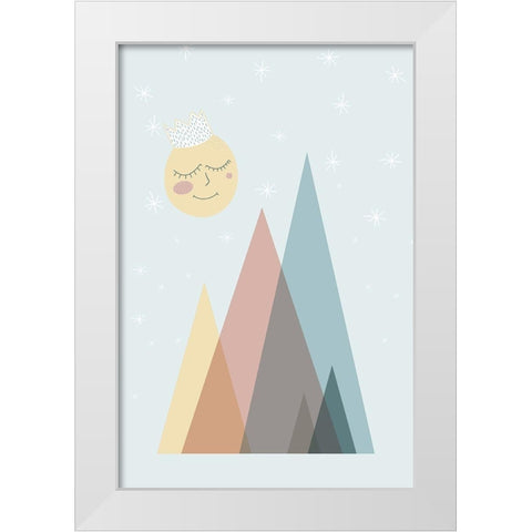 Pastel Scandi Nursery 1 White Modern Wood Framed Art Print by Urban Epiphany