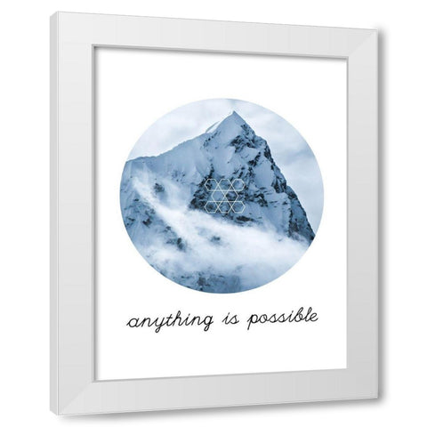 Anything is Possible White Modern Wood Framed Art Print by Urban Epiphany