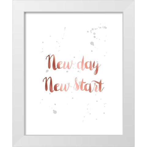 Rose Gold Inspirational Quotes 3 White Modern Wood Framed Art Print by Urban Epiphany