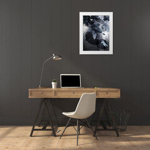 Shattered Abstract 1 White Modern Wood Framed Art Print by Urban Epiphany