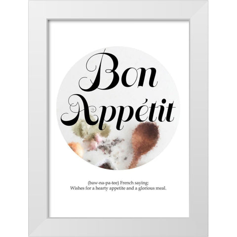 Bon Appetit White Modern Wood Framed Art Print by Urban Epiphany