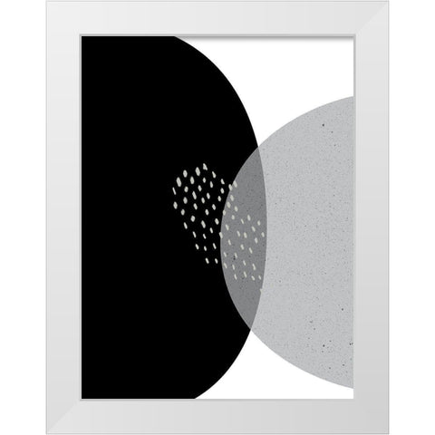 Black Grey Minimalist 3 White Modern Wood Framed Art Print by Urban Epiphany