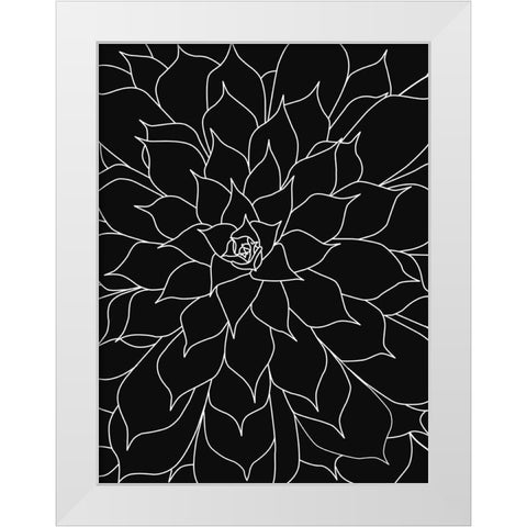Black White Succulents Set of 2 White Modern Wood Framed Art Print by Urban Epiphany