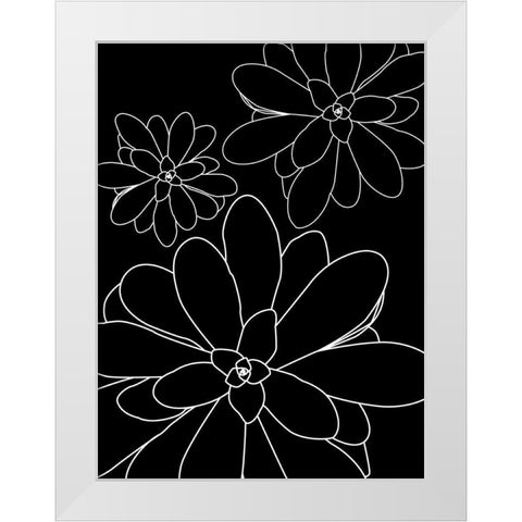 Black White Succulents Set of 2 White Modern Wood Framed Art Print by Urban Epiphany