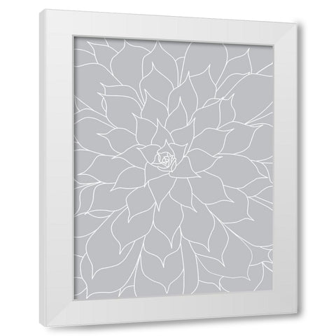 Black White Succulents Set of 2 White Modern Wood Framed Art Print by Urban Epiphany