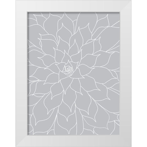 Black White Succulents Set of 2 White Modern Wood Framed Art Print by Urban Epiphany