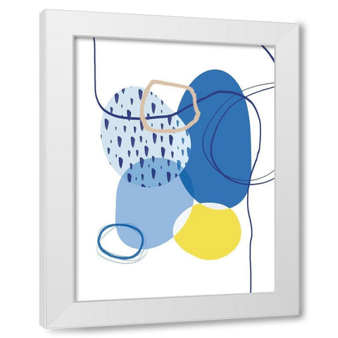 Abstract Greek Odyssey 2 White Modern Wood Framed Art Print by Lula Bijoux and Company