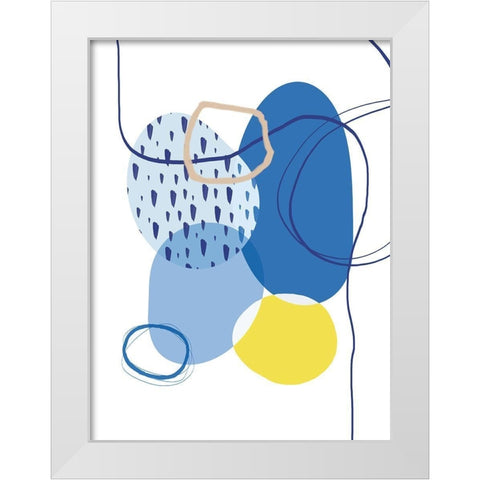 Abstract Greek Odyssey 2 White Modern Wood Framed Art Print by Lula Bijoux and Company