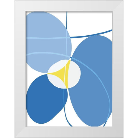 Abstract Greek Odyssey 4 White Modern Wood Framed Art Print by Lula Bijoux and Company