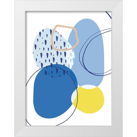 Abstract Greek Odyssey 5 White Modern Wood Framed Art Print by Lula Bijoux and Company