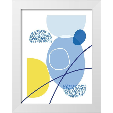 Abstract Greek Odyssey 6 White Modern Wood Framed Art Print by Lula Bijoux and Company