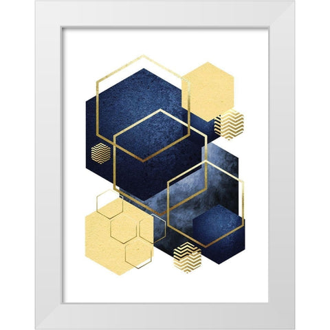 Geometric Greek Odyssey 2 White Modern Wood Framed Art Print by Lula Bijoux and Company