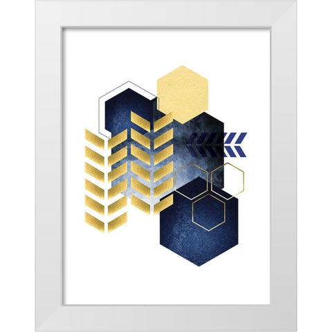 Geometric Greek Odyssey 3 White Modern Wood Framed Art Print by Lula Bijoux and Company