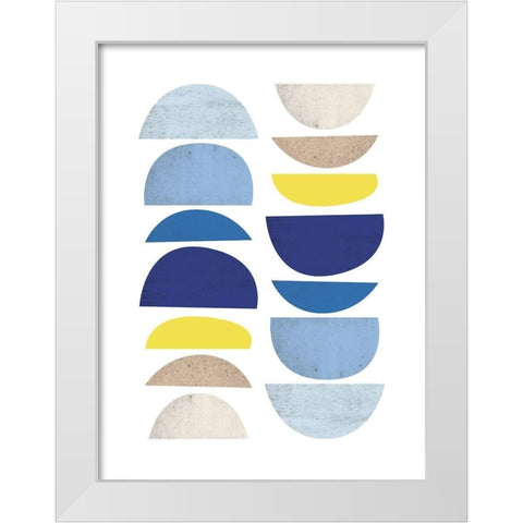 Modern Plates 2 White Modern Wood Framed Art Print by Lula Bijoux and Company