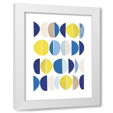 Modern Plates 3 White Modern Wood Framed Art Print by Lula Bijoux and Company