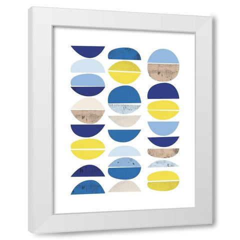 Modern Plates 4 White Modern Wood Framed Art Print by Lula Bijoux and Company