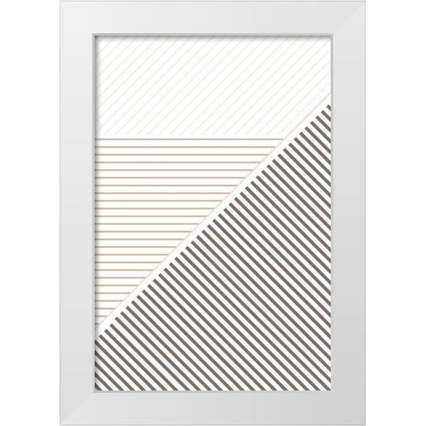 Modern Lines 1 White Modern Wood Framed Art Print by Urban Epiphany
