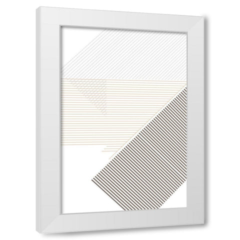 Modern Lines 2 White Modern Wood Framed Art Print by Urban Epiphany