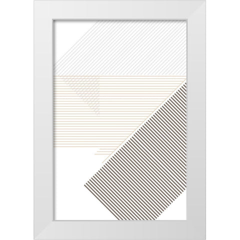 Modern Lines 2 White Modern Wood Framed Art Print by Urban Epiphany